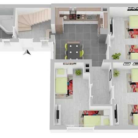 Monteurwohnung Mit Terrasse, 6 Zimmer, Voll Ausgestattet, Waesche Inklusive, Kostenfreier Parkplatz Und Wlan - Kp01