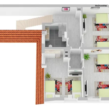 Daire Monteurwohnung Mit Terrasse, 6 Zimmer, Voll Ausgestattet, Waesche Inklusive, Kostenfreier Parkplatz Und Wlan - Kp01